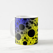 Mug Bulles d'espace tachetées - Jaune/Bleu (Devant gauche)