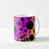 Mug Bulles d'espace tachetées - Rose/Jaune (Devant droit)