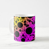 Mug Bulles d'espace tachetées - Rose/Jaune (Devant gauche)
