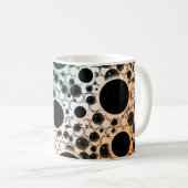 Mug Bulles d'espace tachetées - Vert/Blanc/Orange (Devant droit)