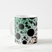 Mug Bulles d'espace tachetées - Vert/Blanc/Orange (Devant gauche)