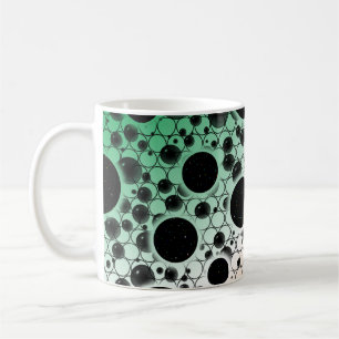 Mug Bulles d'espace tachetées - Vert/Blanc/Orange