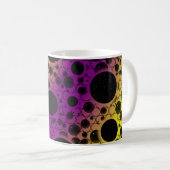 Mug Bulles d'espace tachetées - Violet/Jaune (Devant droit)