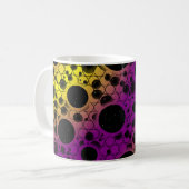 Mug Bulles d'espace tachetées - Violet/Jaune (Devant gauche)