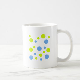 Mug Bulles Jaunes Bleues Funky Heureuses