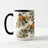 Mug Bullfinch on autumn florals 2 (Gauche)