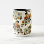 Mug Bullfinch on autumn florals 2 (Centre)