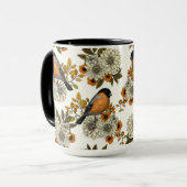Mug Bullfinch on autumn florals 2 (Devant gauche)