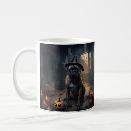 Mug Bullmastiff Citrouilles Halloween effrayant (Gauche)
