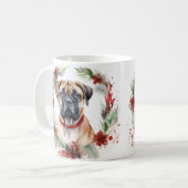 Mug Bullmastiff Noël Wreath Festive Pup (Devant gauche)