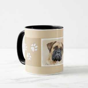Mug Bullmastiff Painting - Cute Original Dog Art