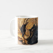 Mug Bullmastiff Waiting - Art de race de chien (Devant gauche)