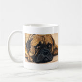 Mug Bullmastiff Waiting - Art de race de chien (Gauche)