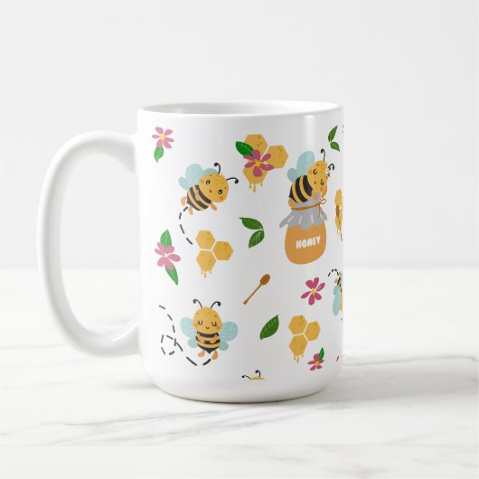 Mug Bumble abeille et miel motif (Gauche)