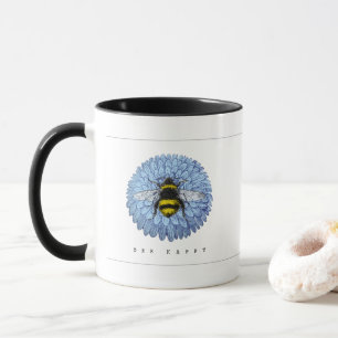 Mug Bumblebebe mignonne sur Blue Flower Nature