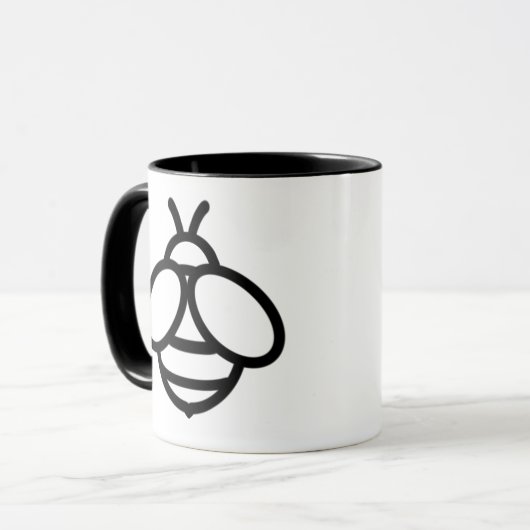 Mug Bumblebee bee miel abeille image de conception gra (Devant gauche)
