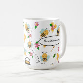 Mug Bumblebee et miel motif (Devant droit)