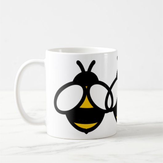 Mug Bumblebees noires jaunes abeilles abeilles amusant (Gauche)