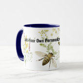 Mug Bumblee rétro abeille insecte amoureux de céramiqu (Devant gauche)