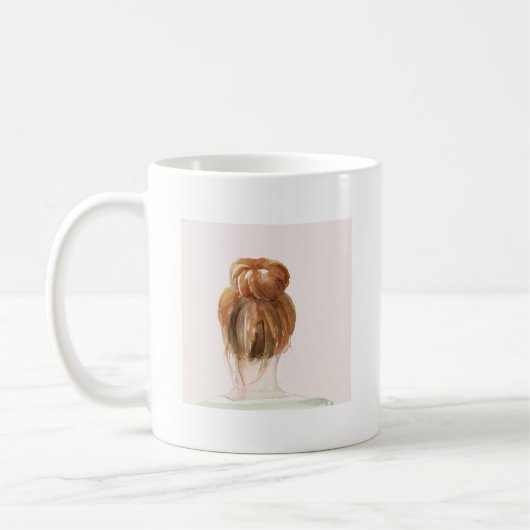 Mug Bun de noeud à cheveux rouges (Gauche)