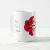 Mug Bundle of Red Carnation Flowers (Devant gauche)