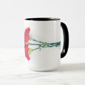Mug Bundle of Red Carnation Flowers (Devant droit)