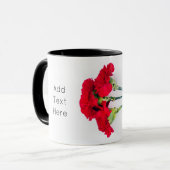 Mug Bundle of Red Carnation Flowers (Devant gauche)