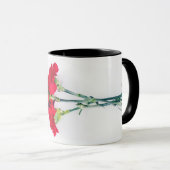 Mug Bundle of Red Carnation Flowers (Devant droit)