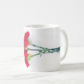 Mug Bundle of Red Carnation Flowers (Devant droit)
