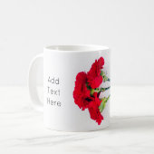 Mug Bundle of Red Carnation Flowers (Devant gauche)