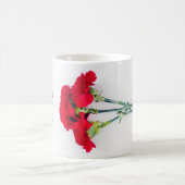 Mug Bundle of Red Carnation Flowers (Centre)