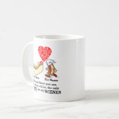 Mug Bungalows Couple modernes et amoureux de vin perso (Devant gauche)