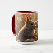 Mug Bunnies adorables dans la conception des prés de p (Devant gauche)