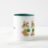 Mug Bunnies avec Shamrock St. Patrick's Day Custom (Centre)