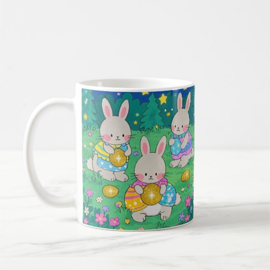 Mug Bunnies de Pâques avec Oeufs de Pâques (Gauche)