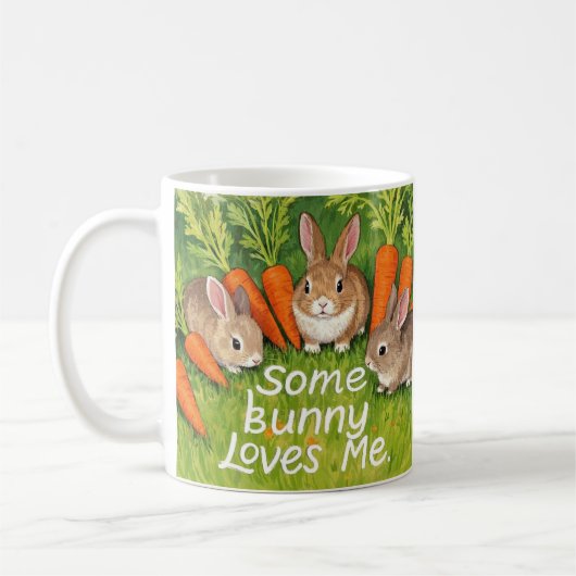 Mug Bunnies et carottes de Pâques (Gauche)