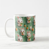 Mug Bunnies et carottes Fluffy 3D Motif sans fil (Gauche)