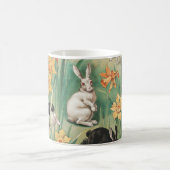 Mug Bunnies mignons aux fleurs de jonquille Antique Pâ (Centre)