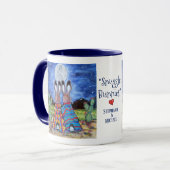 Mug "Bunnies Snuggle" Southwest Rabbit Romance Custom (Devant gauche)