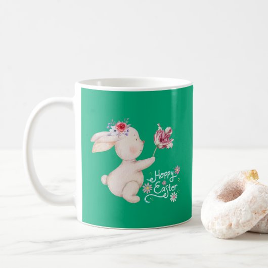 Mug Bunny Bouquet de fleurs (Avec donut)