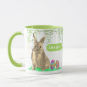 Mug Bunny de Pâques Nom personnalisé (Gauche)