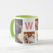 Mug Bunny de printemps mignon et 4 Photos de famille (Devant gauche)