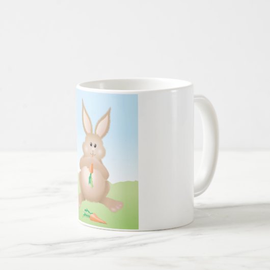 Mug Bunny Eating Carrot Adorable Rabbit (Devant droit)