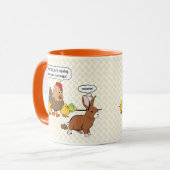 Mug Bunny fait chocolat poop drôle dessin animé (Devant gauche)