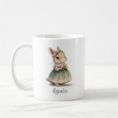 Mug Bunny Girl dans une robe Pâques rose florale (Gauche)