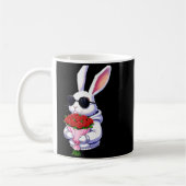 Mug Bunny Hugging Valentine Flower Bunny  (Gauche)