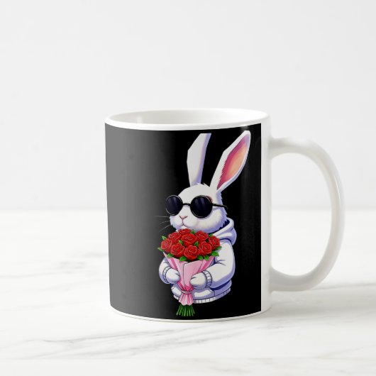 Mug Bunny Hugging Valentine Flower Bunny  (Droite)