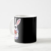 Mug Bunny Hugging Valentine Flower Bunny (Devant gauche)