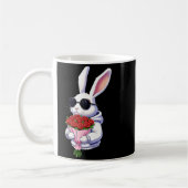 Mug Bunny Hugging Valentine Flower Bunny (Gauche)