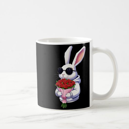 Mug Bunny Hugging Valentine Flower Bunny (Droite)